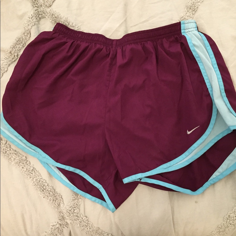 dark purple and blue nike shorts